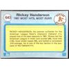 Image 2 : 1982 FLEER RICKEY HENDERSON (HOF)