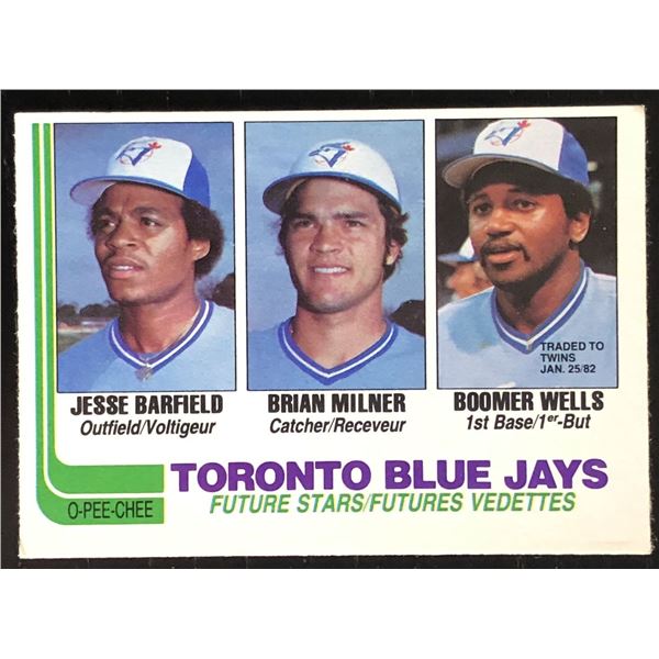 1982 O-PEE-CHEE JESSE BARFIELD ROOKIE CARD