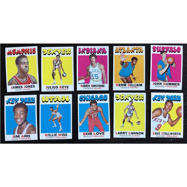 1971-72 TOPPS NBA COLLECTION - 10 CARDS