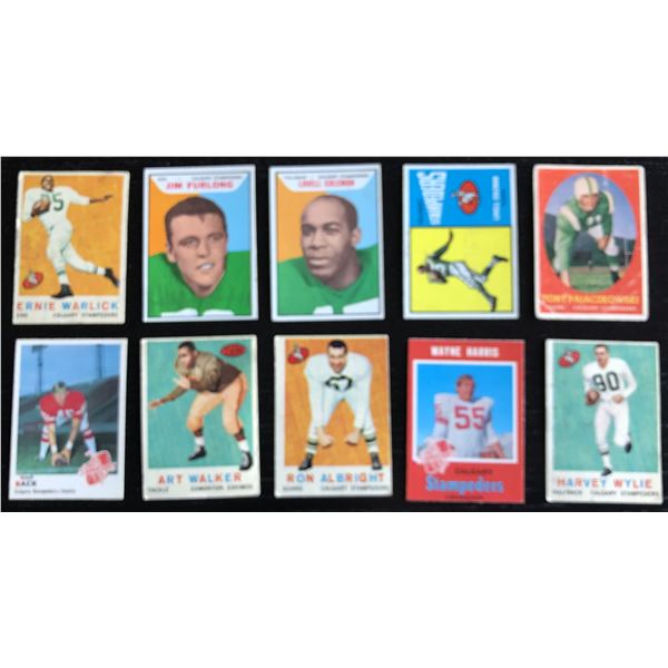O-PEE-CHEE CFL CALGARY STAMPEDERS COLLECTION - 10 CARDS