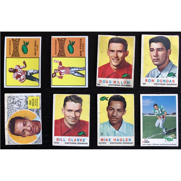 O-PEE-CHEE CFL SASKATCHEWAN ROUGHRIDERS COLLECTION - 8 CARDS