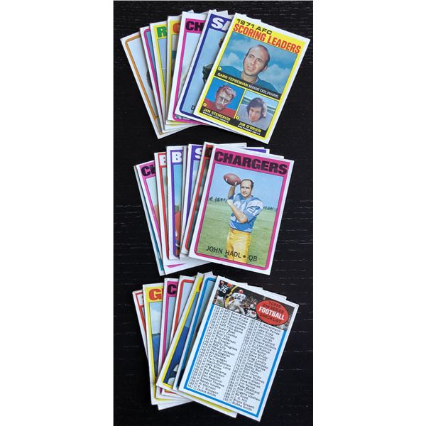 1972 TOPPS NFL COLLECTION - 25 CARDS