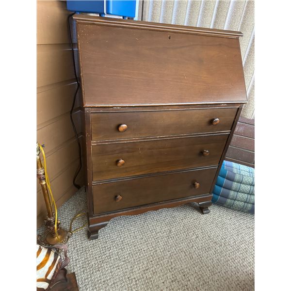 Drop front desk contents not included measures 31 1/2" x 17" x 42" tall