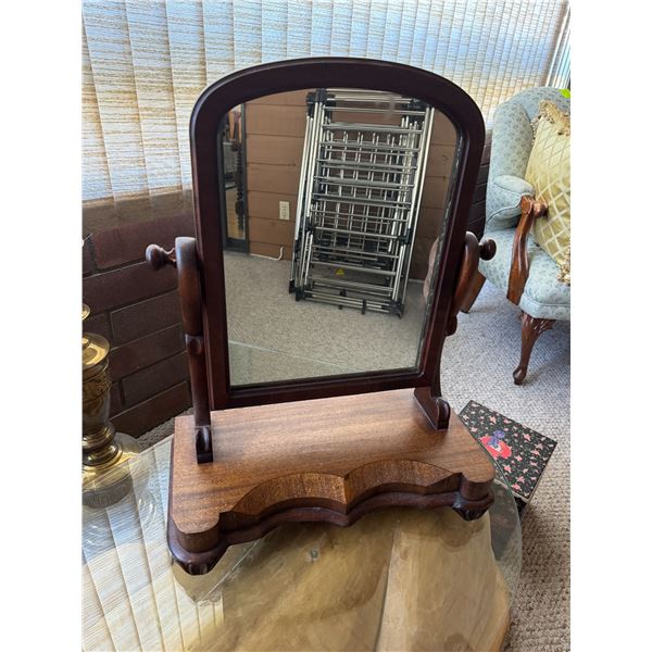 Antique dresser mirror 18 and half inches wide 9 inches deep 23 inches tall