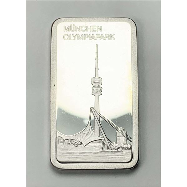 Degussa Munich Park 1 ozt .999 Silver Bar