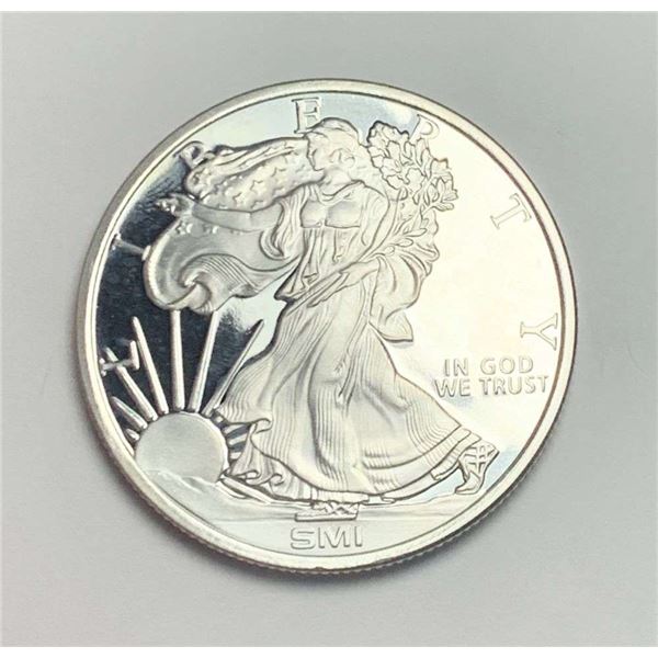 SMI American Eagle Design Proof 1 ozt .999 Silver