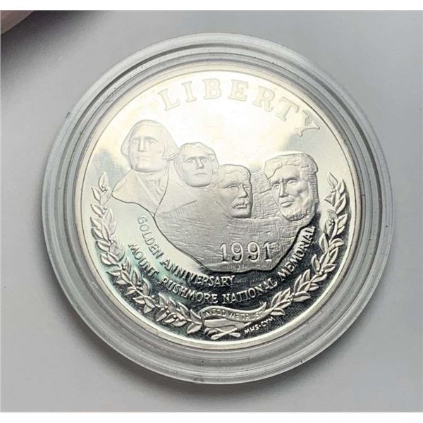 1991-S Commemorative Mount Rushmore Proof Silver Dollar