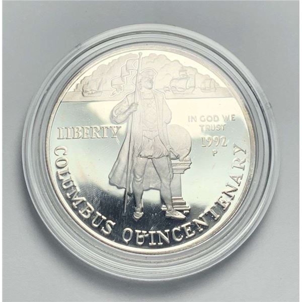1992-P Commemorative Columbus Proof Silver Dollar