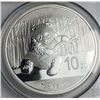Image 1 : 2014 Chinese Panda 10YN 1 ozt .999 Silver PCGS MS70 (Gold Foil Label)