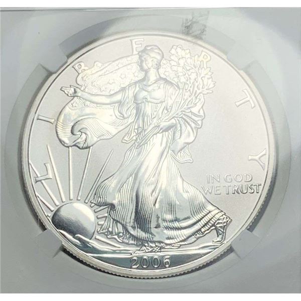 2006-P American Silver Eagle NGC Rev PF69 Official U.S. Mint 20th Anniversary