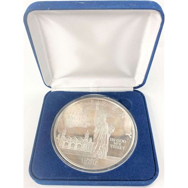 Giant One Pound 1986 Ellis Island Design Proof .999 Silver