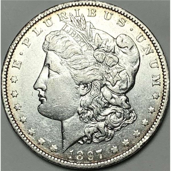 1897-O Morgan Silver Dollar AU55