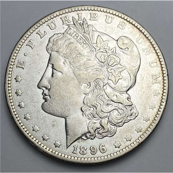 1896-O Morgan Silver Dollar AU55