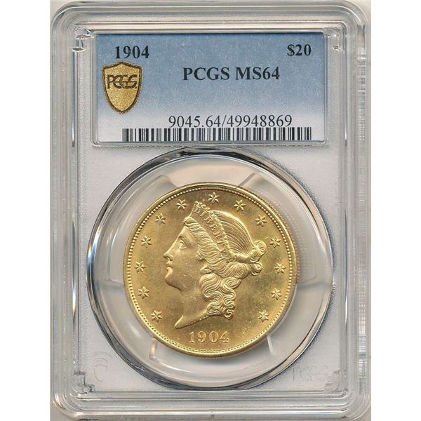 Last Minute! 1904 Gold $20 Liberty Head PCGS MS64
