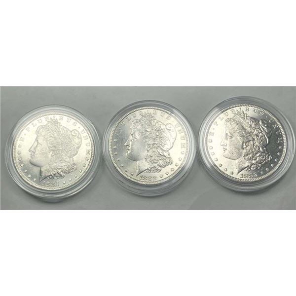 (3) 1882-O Morgan Silver Dollar MS63
