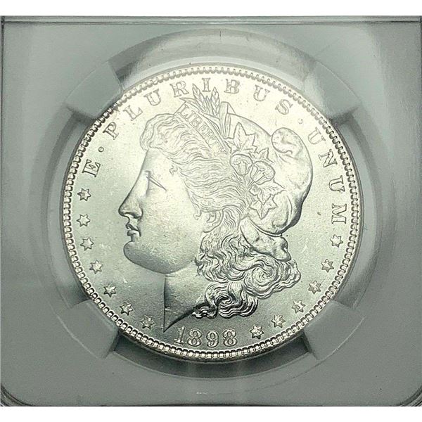 1898 Morgan Silver Dollar NGC MS65