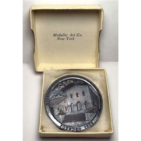 Magnifectint Patina 1779 Mission San Luis 1.24 ozt .999 Silver PL Medal