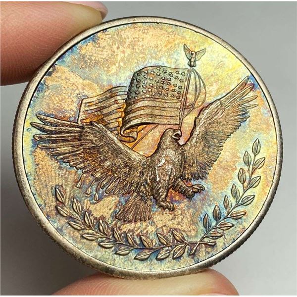 Monster Color American Flag Eagle 1 ozt .999 Silver Trade Unit