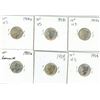 Image 2 : 6 US UNC Roosevelt Dimes 1954,54S,55D,55S,58,58D