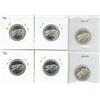 Image 1 : 6 CDN UNC 1967 Silver Quarters