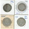 Image 2 : 4 CDN Silver Halves 1943,44,45,50