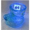 Image 4 : Teal Blue uranium glass boot - circa 1800s and glass bird