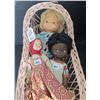 Image 3 : Vintage dolls w/ wicker cradle - Mattel battery op. - Black Americana - Polish - Ukrainian - Origina
