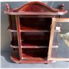 Image 4 : Mahogany wall display cabinet w/ door - 17"x20"