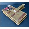 Image 1 : Pair of Antique wool carders & Diecast Massey Harris tractor