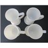 Image 2 : Set of 4, Milk glass mugs/tankards - English scene