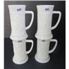 Image 3 : Set of 4, Milk glass mugs/tankards - English scene