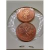 Image 6 : Two pennies – 2002 marked "P", very bright