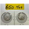 Image 4 : Set of two 1967 centennial quarters