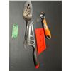 Image 1 : Tupperware cheese knife, Rogers & Bro. "Silvery Mist" pie lifter, and melon baller