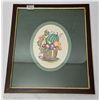Image 1 : Vintage Framed Welcome Fruit Bowl Cross Stitch
