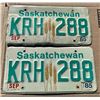 Image 1 : 1985 Pair of Saskatchewan License Plates