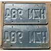 Image 2 : 1986 Pair of Saskatchewan License Plates