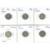 Image 1 : 6- US Mercury Dime 39-D-F, 42VF, 43 VF-XF, 44-FX, 45-XF, 45S-F