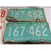 Image 3 : 61,62,65,73 sask licence plates