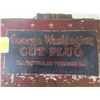 Image 2 : Very Old George Washington Cut Plug Tobbaco Tin w/ Handle