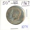Image 1 : 1967 U.S. Silver 50 cent Coin