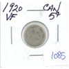 Image 1 : 1920 Canadian 5 cent Coin