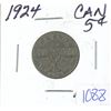 Image 1 : 1924 Canadian 5 cent Nickel Coin