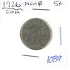 Image 1 : 1926 "Near 6" Canadian 5 cent Nickel Coin