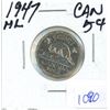 Image 1 : 1947 "Maple Leaf" Canadian 5 cent Nickel Coin