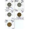 Image 1 : Canadian 5 cent Coins - various years