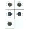 Image 2 : Canadian 5 cent Coins - various years