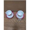 Image 2 : Antique Set of 2 China Tea Cups with Saucers