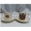 Image 2 : Coronation Queen Elizabeth II 1953 small plate with matching cup/saucer + 2 matching demitasse cups 