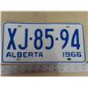Image 2 : Pair of 1966 alberta license plate Xj-85-94